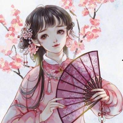 国风吃瓜少女头像,穿越古今的美食风情