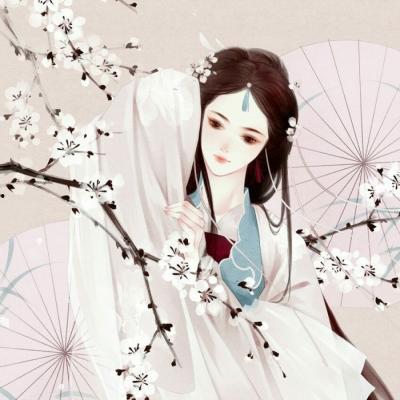 国风吃瓜少女头像,穿越古今的美食风情